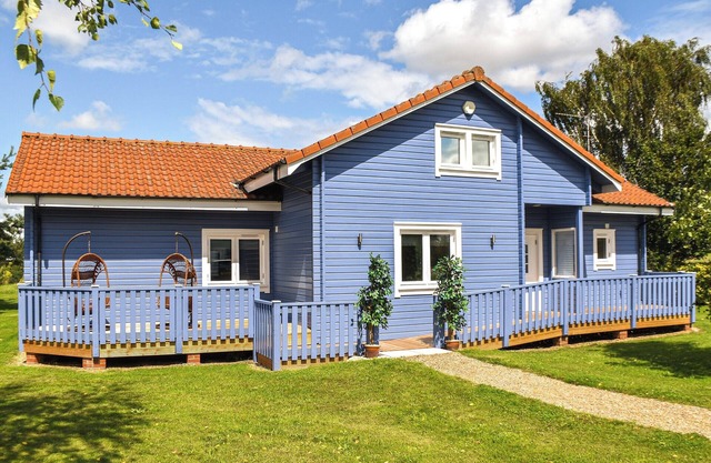 A superb family lodge with a private hot tub, sauna and games zone.