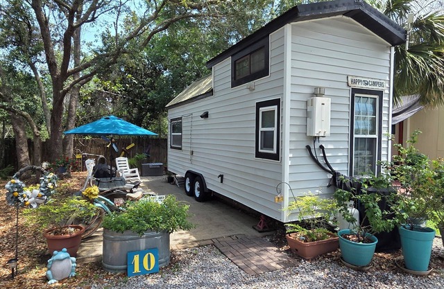A Whimsical Tiny House near our sugar sand beaches and bay!