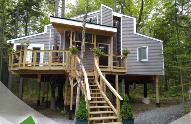 Baumhaus in der Nähe von Bar Harbor. Luxuriös und privat!