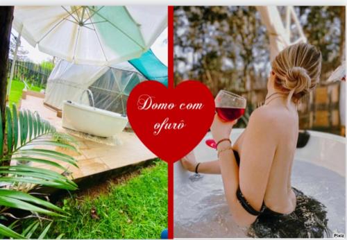 Aconchego no Domo BANHEIRA com AQUECIMENTO 7,5km centro Águas de Lindoia com COM CAFÉ, internet Starlink