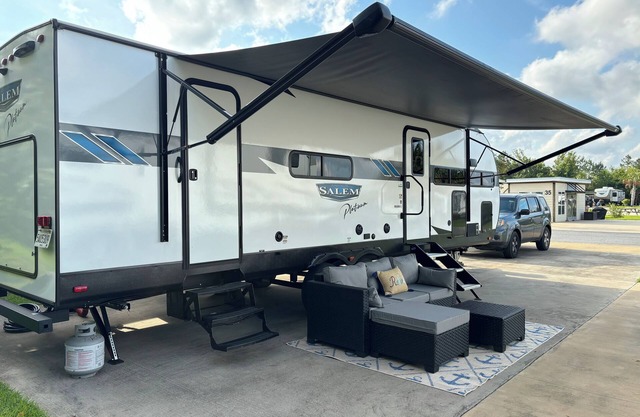 Across the street from OWA. Camper rental close to area beaches!