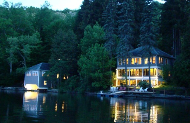 Adirondack Waterfront Compound, Main Lodge + Boathouse, close to all tournaments