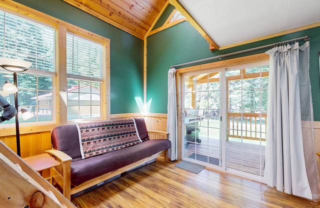 Adorable mountain view cabin with a full kitchen, washer/dryer, & gas grill