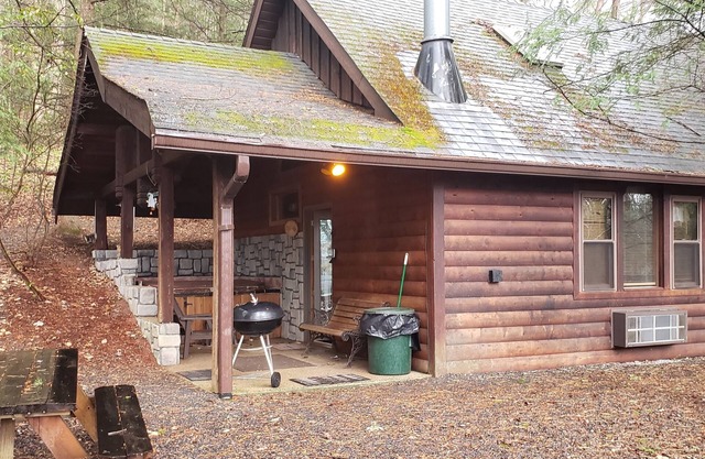 Adventurer's Lodge, a charming 3-bedroom cabin with WiFi in quiet Lansing, WV.