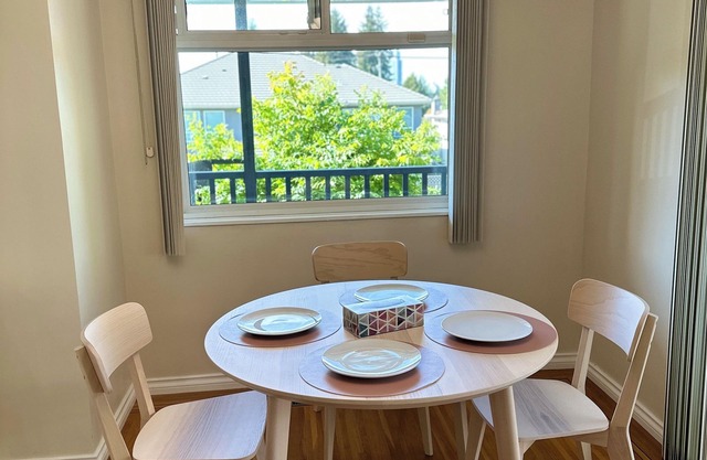 Monthly /Relocation Special with Garden view Near SFU & Skytrain