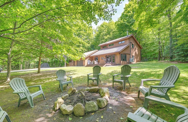 Alden Home w/ Fire Pit: Steps to Torch Lake!