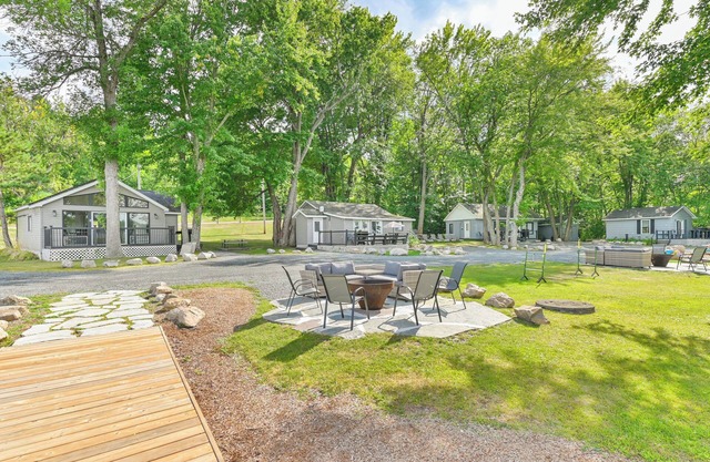 All Four Lakefront Cottages w Large Dock & Fire Pits included in this booking.