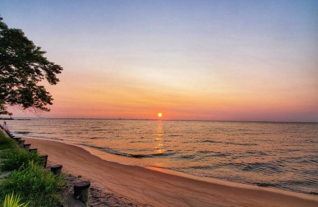 Amazing views from your beach front home. Over a mile of beach to explore!