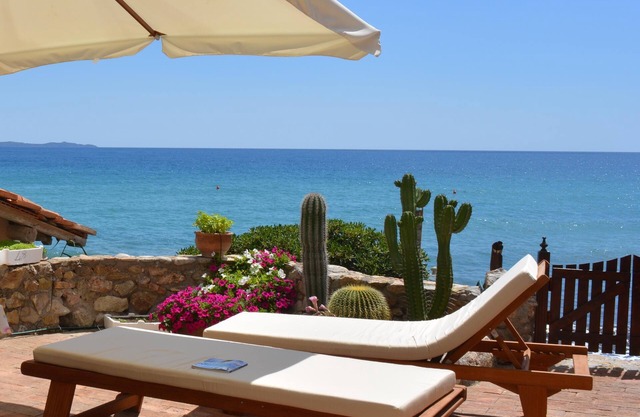 Eine erstaunliche Ferienwohnung direkt am Meer in der Toskana Monte Argentario Blick