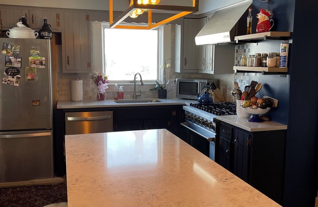 An antique, hundred year old colonial house with beautiful architectural details