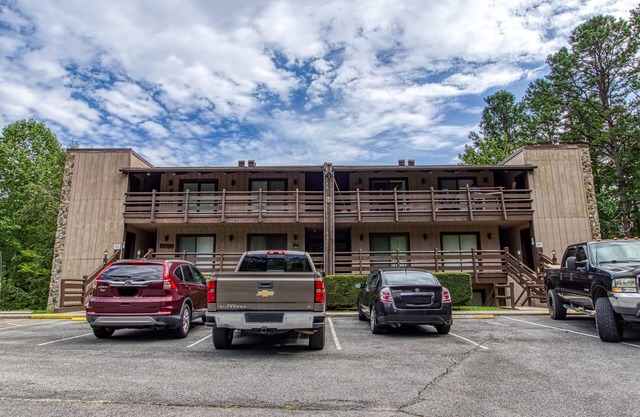 An out of the way condo hidden in mountain nature.
