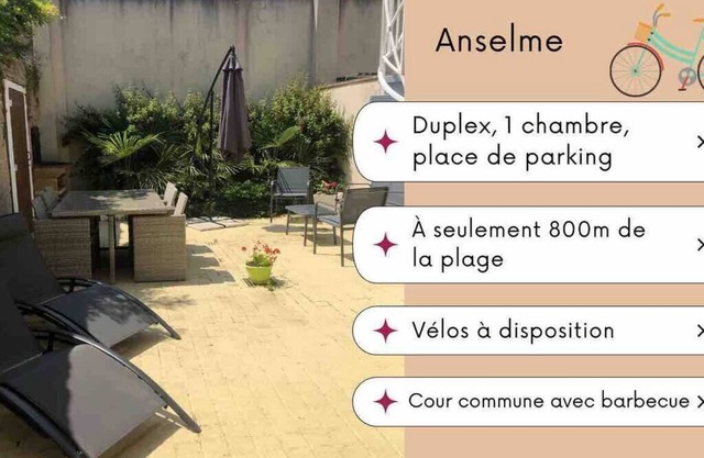 Anselme, Duplex Avec Cour Commune ²proche mer