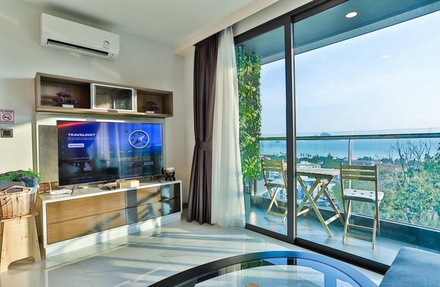 AO503-Flitterwochen-Penthouse, fantastische Aussicht, 2 Schlafzimmer, 3 Betten