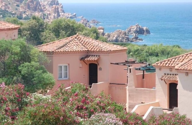 Wohnung in Villa mit Blick auf das Meer Terrasse am Sonnenuntergang