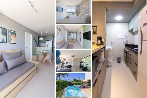 Apartamento com VISTA maravilhosa no bairro do Pina! Cozinha completa, Wi-Fi, Ar Condicionado e máquina de lavar - Condomínio com Estacionamento, Recepção 24h, Piscina e Academia