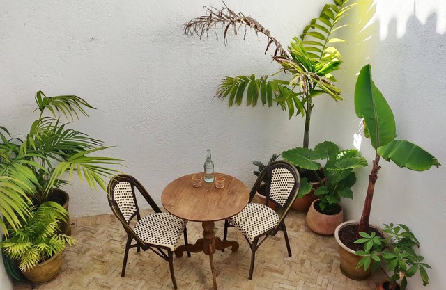 Apartment + private patio 100 meter from the river