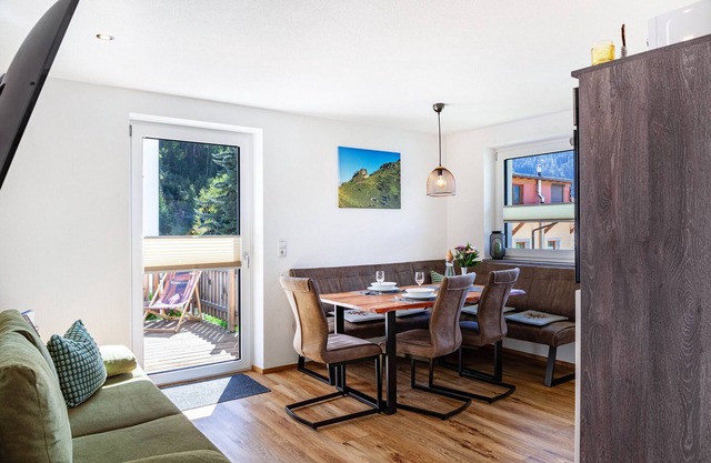 Ferienwohnung 'Berghoamat Nauders' mit Bergblick, Privatterrasse und Wi-Fi