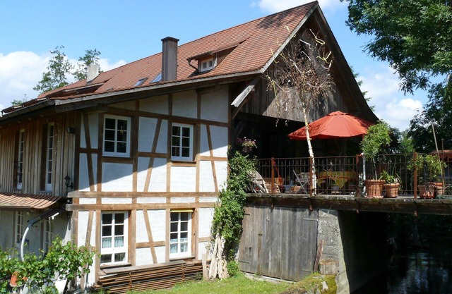 Ferienwohnung Sägespan" mit privater Terrasse, Gemeinschaftsgarten und Wi-Fi
