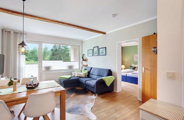 Ferienwohnung 'Kleine Auszeit' mit Gemeinschaftsgarten, Balkon und WLAN