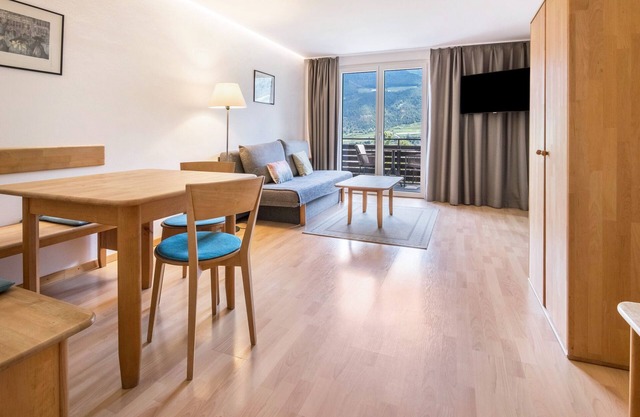 Ferienwohnung 'Kortscherhof Apt Typ 2-3' mit Bergblick, Gemeinschaftsgarten und WLAN