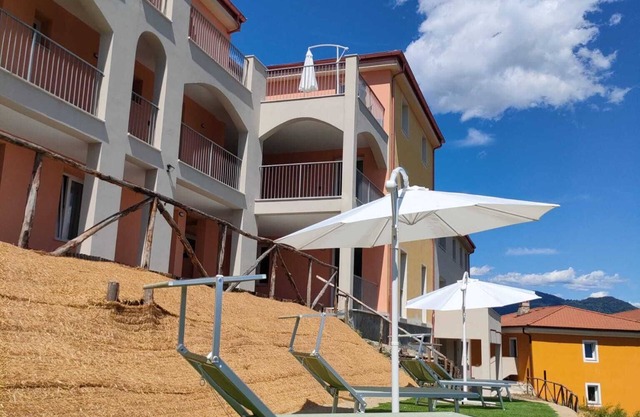 Apartments surrounded by greenery, valley view with livable outdoor areas