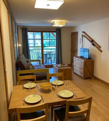 Appartement T2+coin nuit 6 pers résidence de Cami Real au centre du village de saint Lary Soulan avec piscine intérieure+ sauna et hammam