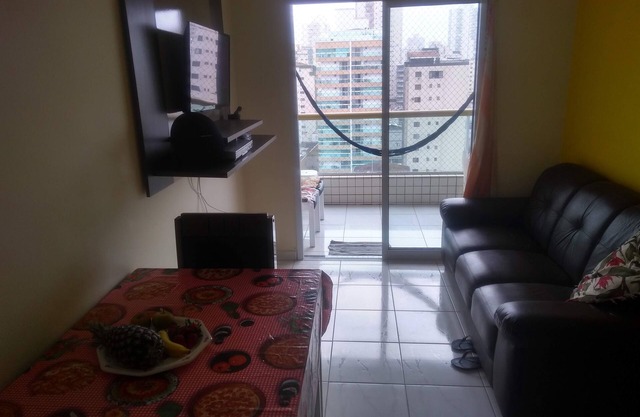Apt w/ sea view, w/ Wi-Fi - Vila Tupi - Praia Grande - SP