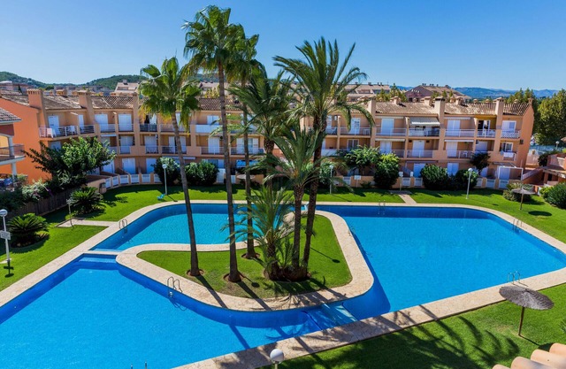 Arenal Park II Apartment Javea Arenal, mit Terrassen, Klimaanlage und Gemeinschaftsräumen mit großem Swimmingpool, Garten, Tennis, Paddel