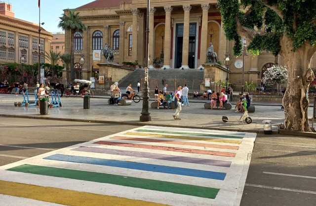 At the Palazzo Del Principe, at the Massimo, in the center of Palermo