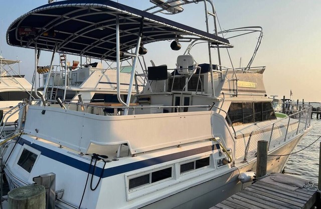 Athena - Viking Motor yacht at the Dock