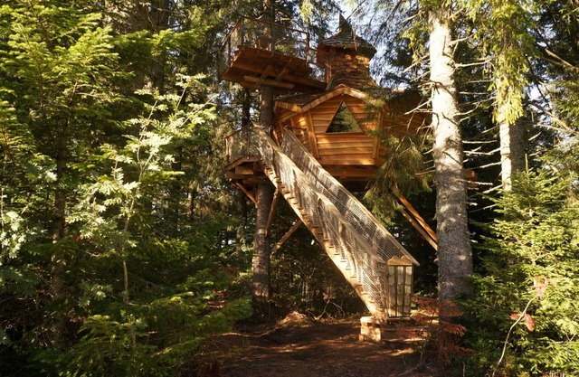 Cabane Au Brendezi-Kabine-Komfort-Eigenes Badezimmer-Blick auf die Piste