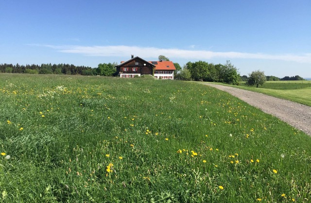 Aussiedlerhof umgeben von Wiesen und Wäldern, geschmackvolle antike Einrichtung