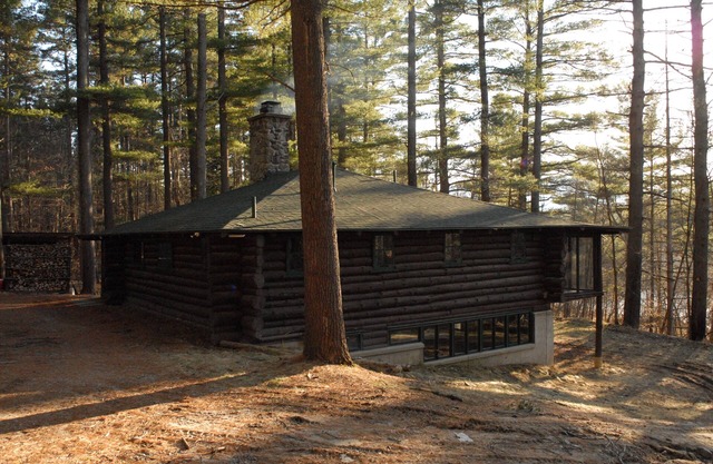 Authentische Blockhütte, abgeschiedener Lage auf dem Ausable Fluss
