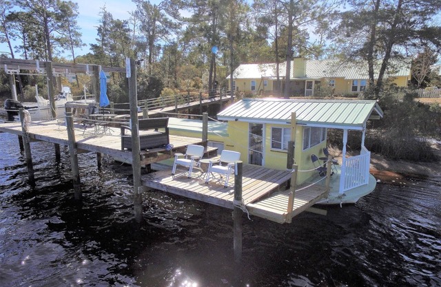 Banana Boat! Moored at private dock on the Carrabelle River