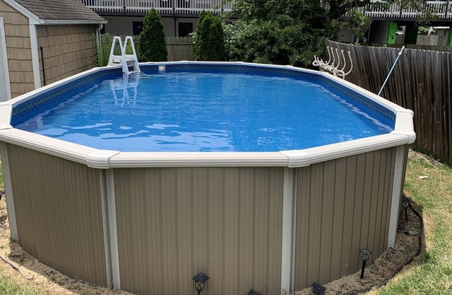 Bungalow mit Blick auf die Bucht am Pier