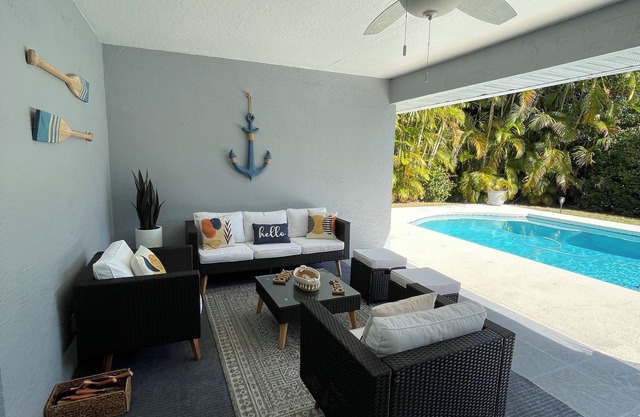 Beach Getaway - Private Remodeled Pool Home only 5 miles from beautiful beaches.