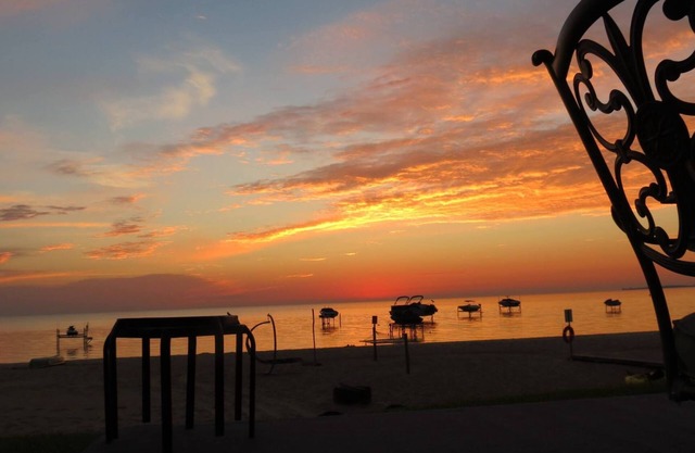 Beach House auf dem Saginaw Bay in der Nähe von Bay City, Michigan