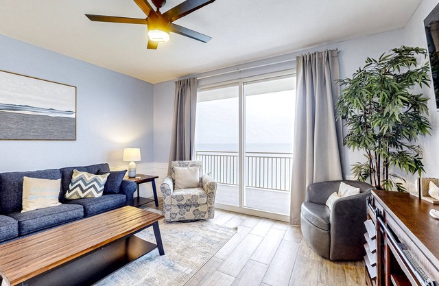 Beach resort condo with Gulf view, pool, lazy river, & gym