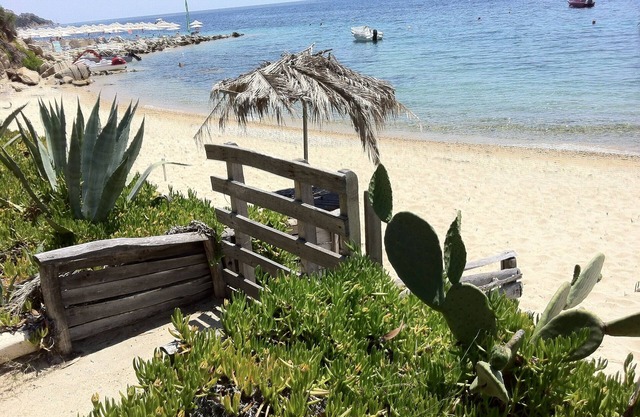 Beachfront house with garden and beach