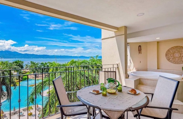 Beachfront Ocean View 2 BR condo in brilliant Marina Vallarta