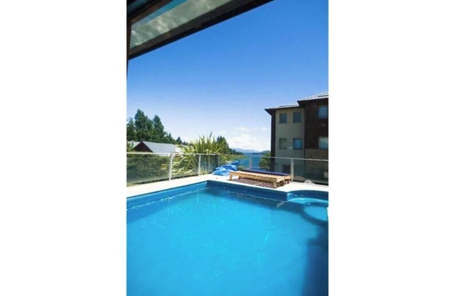 Beautiful lakefront apartment with swimming pool