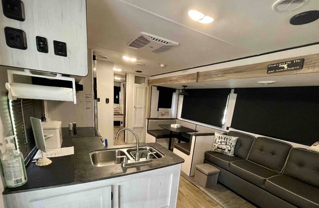 Beautiful 2021 camper on a ranch