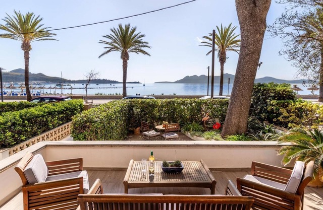Beautiful, 3 bedroom, ground floor, sea front property, large furnished terrace