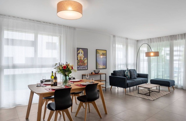 Gemütliche Wohnung für 4 Gäste mit W-LAN, TV, Balkon, Haustiere erlaubt und Parkplatz