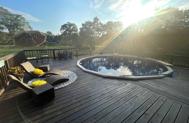 Beautiful country home escape with private pool in Bellville, TX