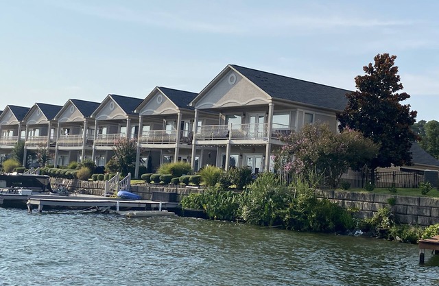 Beautiful home directly on the lake and minutes from stores and entertainment.