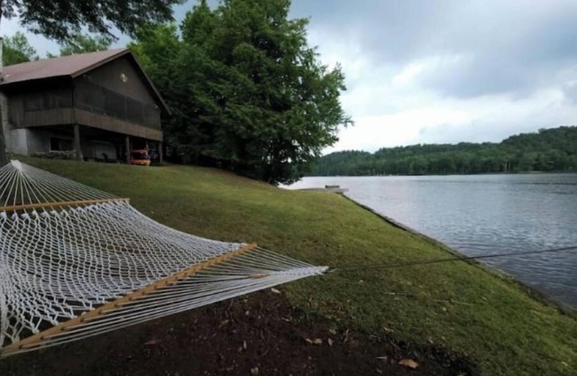 Beautiful house on the lake with a boat launch.