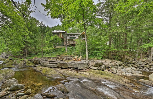 Beautiful Jay Peak Home Near Creek & Waterfalls!