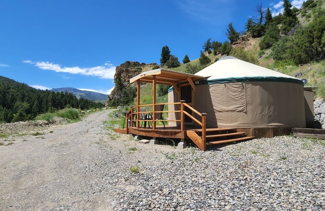 Beautiful, scenic yurt in quiet privacy near Yellowstone National Park.