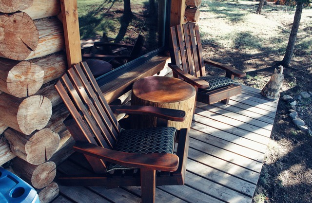 Beautiful, waterfront Log Cabin on very private, ranch. Relax Off-grid!